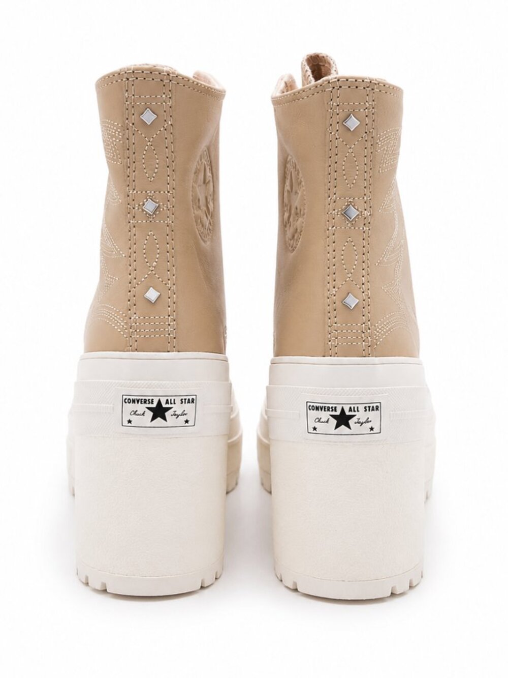 Converse Chuck 70 De Luxe Heel Tan Leather Platform BootA15470C Wom 9.5/mens 7.5 - Picture 7 of 10